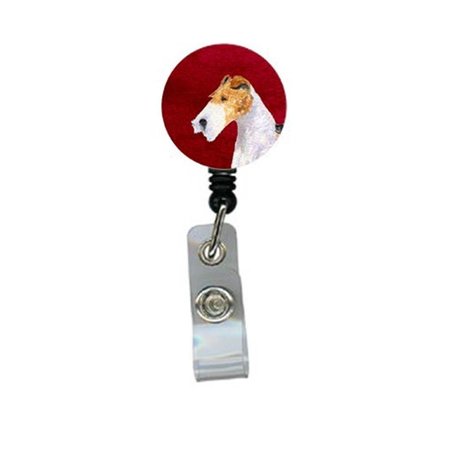 TEACHERS AID Fox Terrier Retractable Badge Reel or ID Holder with Clip TE728999